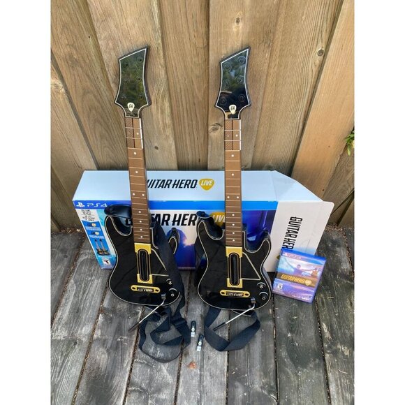 Guitar Hero Live PS4 Bundle 2 Guitars 2 Dongles, & Game Straps Tested 0000654 - Picture 7 of 9